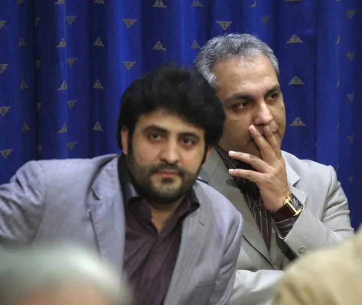 مهران مدیری در دیدار با احمدی‌نژاد