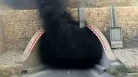 ویدئویی دردناک از چهار تریلی سوخته در تونل تنگه زاغ هرمزگان!