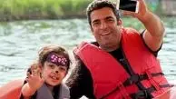 عکسِ پدر دختری جذاب از منوچهر هادی و صوفیا لب دریا