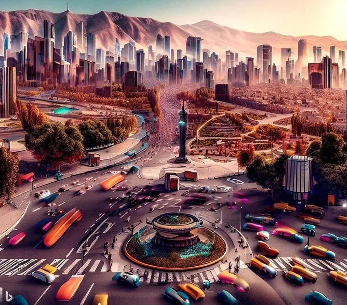 تهران در ۱۰۰ سال دیگر به روایت هوش مصنوعی+ تصاویر