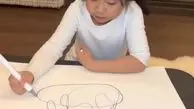 ویدئوی جالب از نقاشی خلاقانه یک کودک + ویدئو
