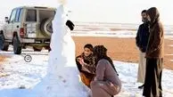 ویدئوی باورنکردنی از بارش برف سنگین در عربستان!