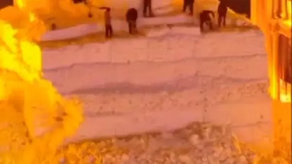 تصاویر باورنکردنی از بارش برف سنگین در عربستان!
