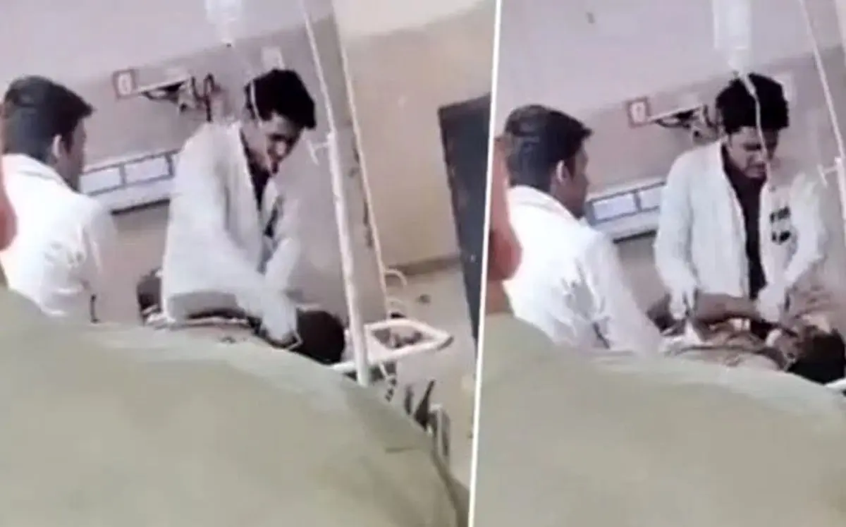 ویدئوی باورنکردنی از ضرب و شتم بیمارِ روی تخت به دست پزشک!