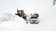 ویدئوی وحشتناک از محور بوکان پس از بارش سنگین برف!