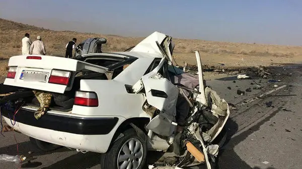 عکس: خودرویی که ملی‌پوش فوتبال کشورمان در آن کشته شد