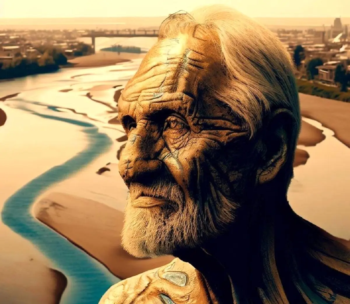 تصاویر جالب هوش مصنوعی از رودخانه‌ها با چهره انسانی!