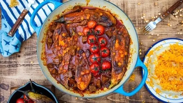 آموزش پخت خورش بادمجان بدون گوشت؛ گیاهی و خوشمزه