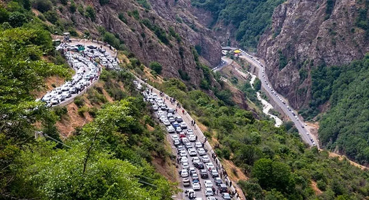 ترافیک در آزاد راه تهران - شمال و جاده چالوس
