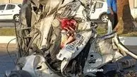 تصویر وحشتناک خودرو ایرانی بعد از تصادف