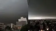 آسمان مشهد ظهر امروز تاریک شد! + ویدئو