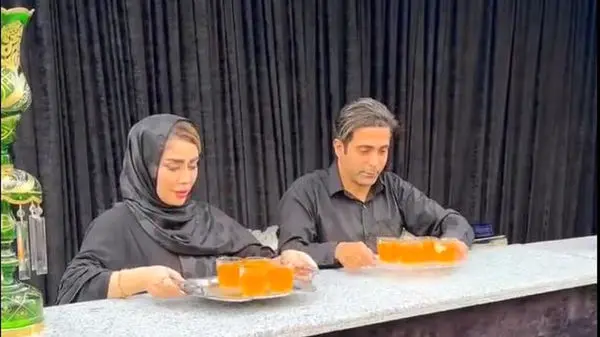 ویدئویی عجیب از توزیع قلیان نذری در یک هیات عزاداری در اصفهان!