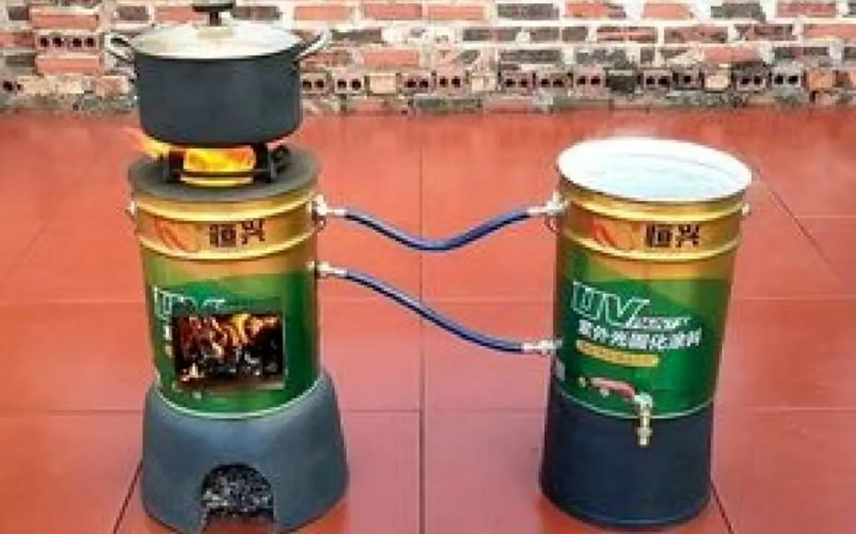 ویدئوییخلاقانه از ساخت اجاق هیزمی دو کاره با سطل و لوله مسی!