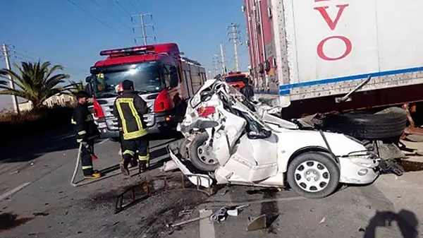 عکس: خودرویی که ملی‌پوش فوتبال کشورمان در آن کشته شد