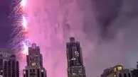 آتش‌بازی زیبای برج خلیفه برای آغاز سال ۲۰۲۳ + ویدئو