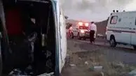 ۱۳ کشته و مصدوم در پی واژگونی یک اتوبوس در اردبیل
