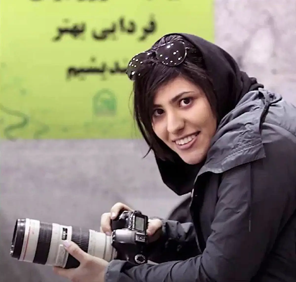 دوربین و لنز عکاس زن ایرانی در موزه فیفا