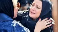 گریه بی‌امان طناز طباطبایی در مراسم ختم رضا داوودنژاد + ویدئو