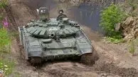 ویدئوی لحظه نابودی تانک روسی توسط اوکراینی‌ها