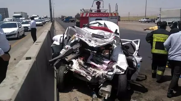تصویر وحشتناک خودرو ایرانی بعد از تصادف