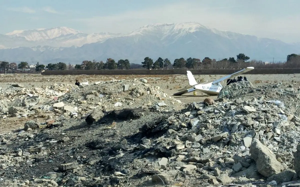 سقوط یک هواپیمای آموزشی در البرز + ویدئو