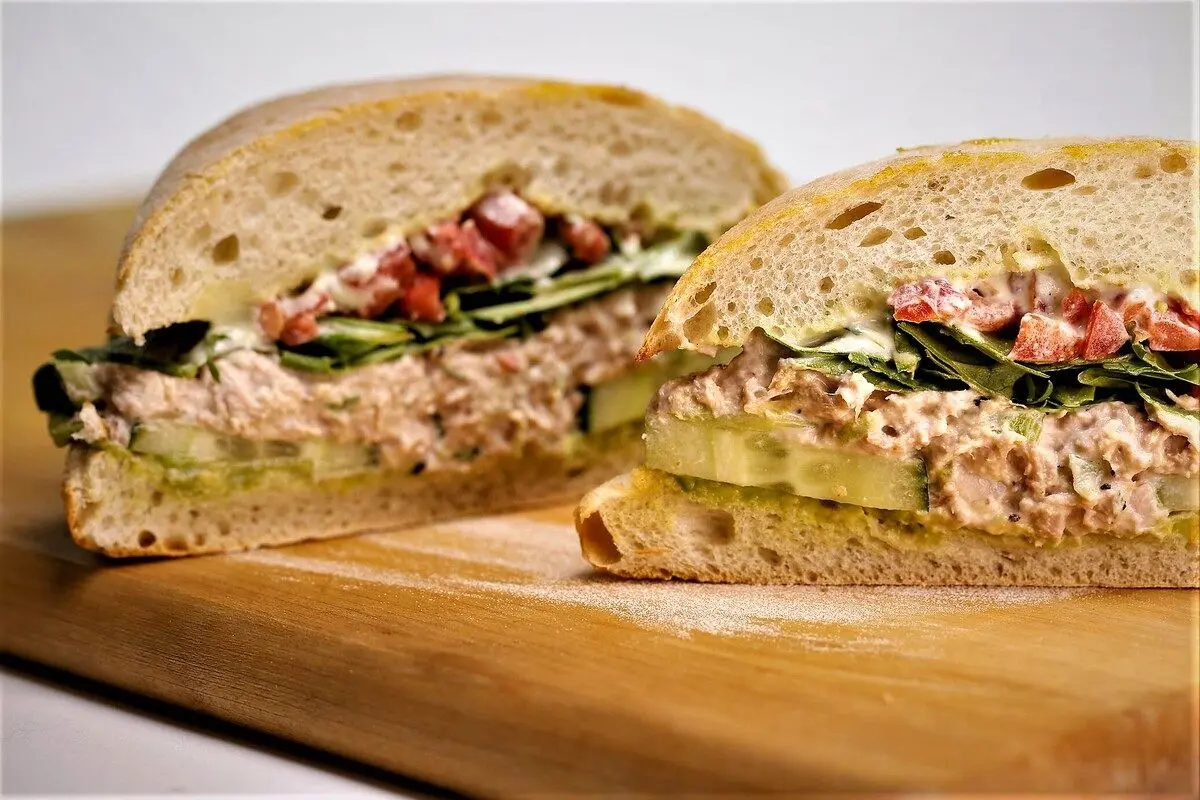آموزش تهیه ساندویچ سالاد تن ماهی در ۱۰ دقیقه + ویدئو